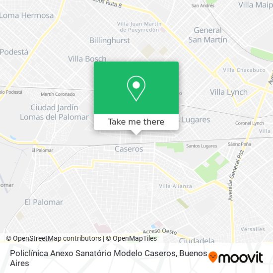 Mapa de Policlínica Anexo Sanatório Modelo Caseros