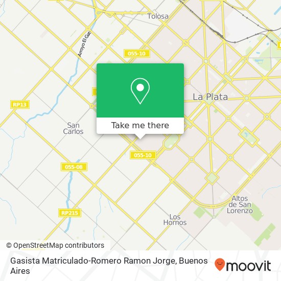 Gasista Matriculado-Romero Ramon Jorge map