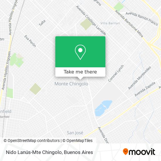 Nido Lanús-Mte Chingolo map