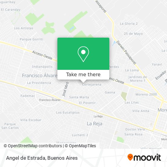 Angel de Estrada map