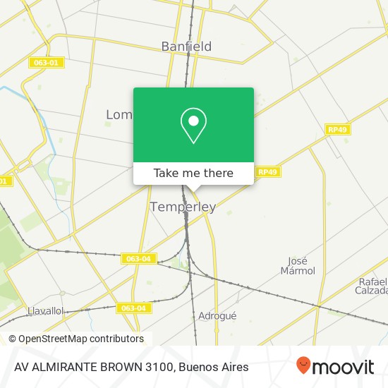 Mapa de AV ALMIRANTE BROWN 3100