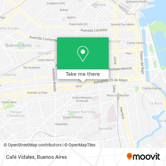 Café Vidales map