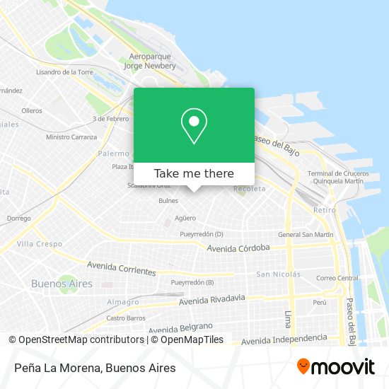 Mapa de Peña La Morena