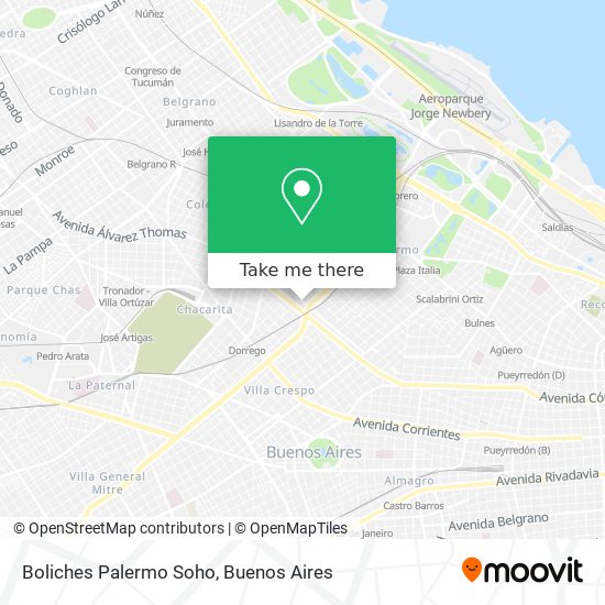 Boliches Palermo Soho map