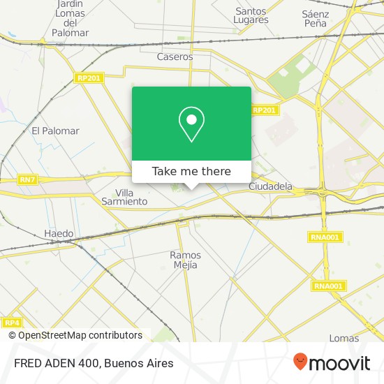 FRED ADEN 400 map