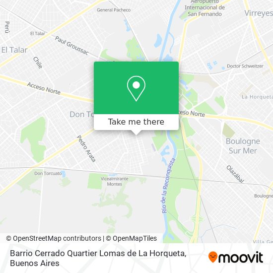 Barrio Cerrado Quartier Lomas de La Horqueta map