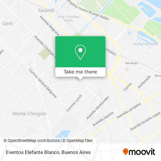 Eventos Elefante Blanco map