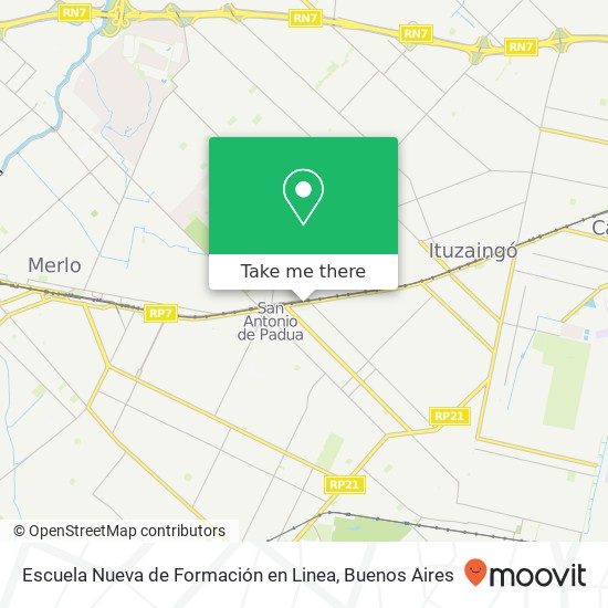 Escuela Nueva de Formación en Linea map