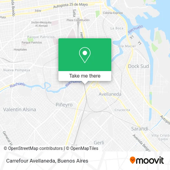 Mapa de Carrefour Avellaneda
