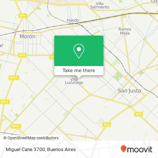 Miguel Cane 3700 map