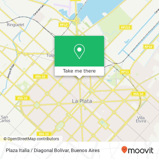 Mapa de Plaza Italia / Diagonal Bolívar