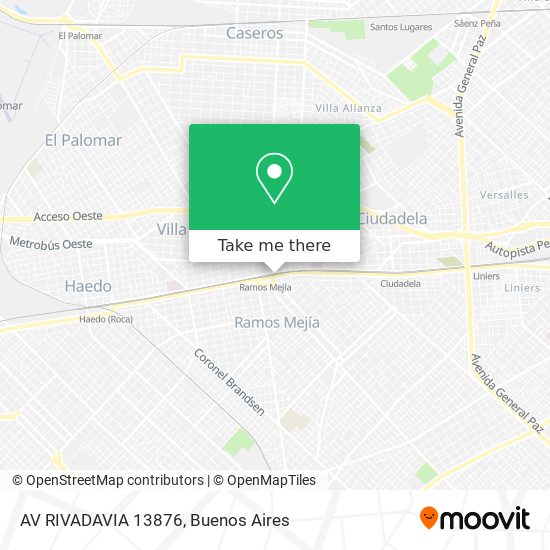 AV RIVADAVIA 13876 map