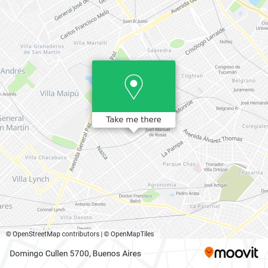 Mapa de Domingo Cullen 5700