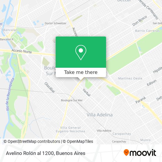 Avelino Rolón al 1200 map