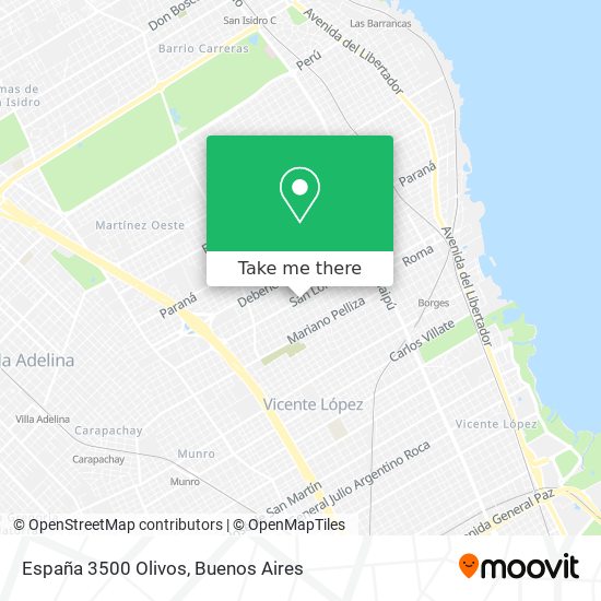 España 3500  Olivos map