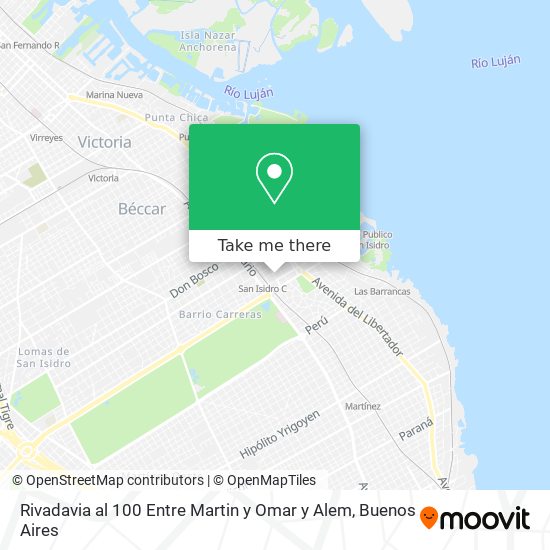 Rivadavia al 100 Entre Martin y Omar y Alem map