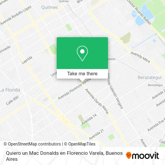 Mapa de Quiero un Mac Donalds en Florencio Varela