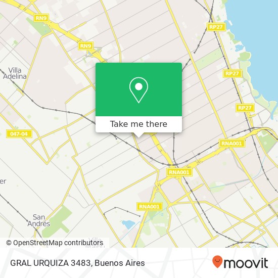 Mapa de GRAL URQUIZA 3483