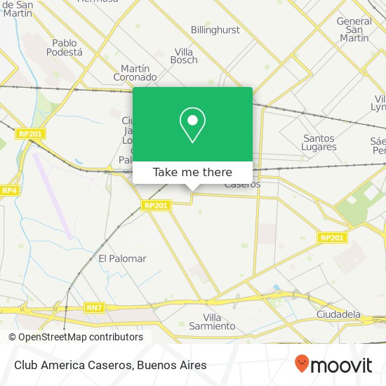Club America Caseros map