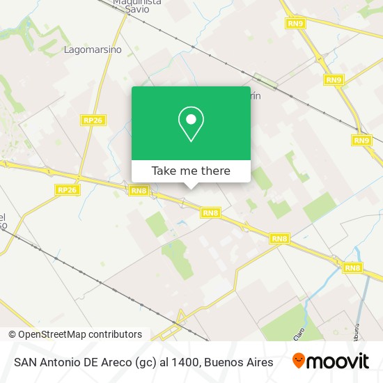 SAN Antonio DE Areco (gc) al 1400 map