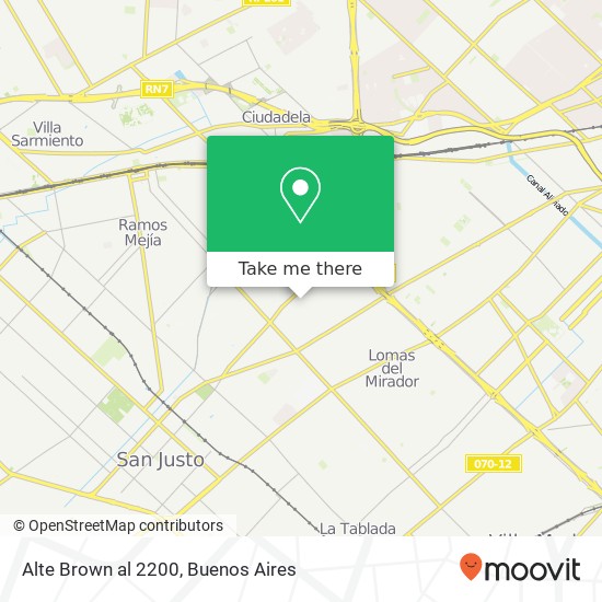 Alte  Brown al 2200 map