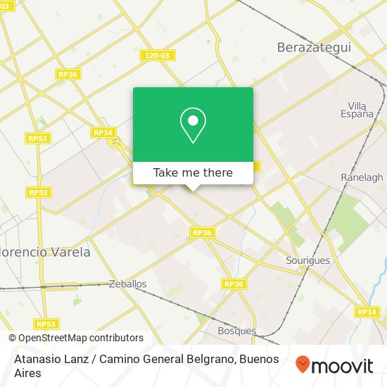 Atanasio Lanz / Camino General Belgrano map