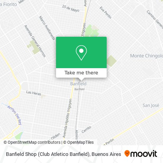 Mapa de Banfield Shop (Club Atletico Banfield)