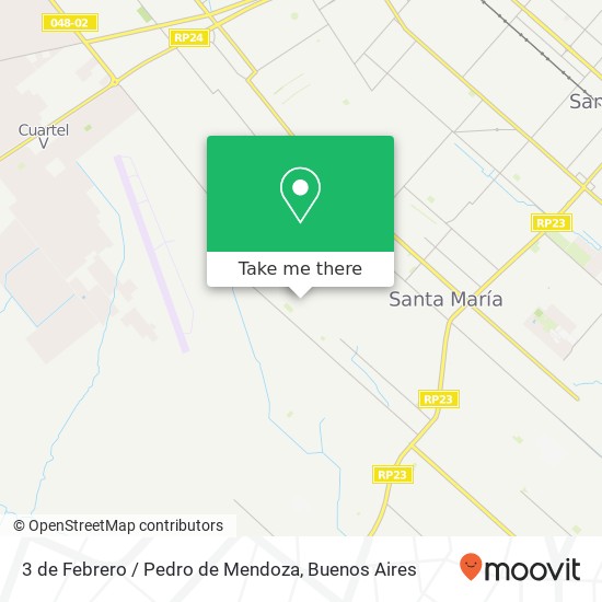 3 de Febrero / Pedro de Mendoza map