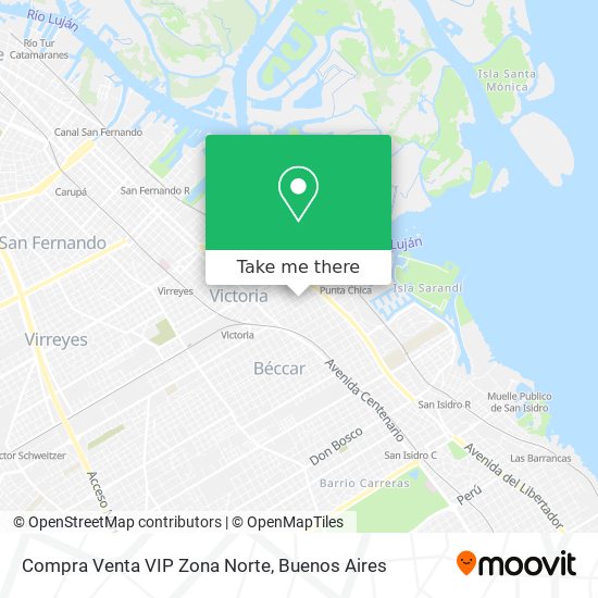 Compra Venta VIP Zona Norte map