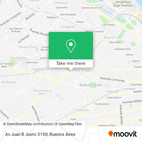 Mapa de Av  Juan B Justo 3100