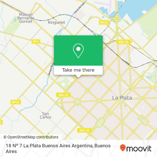 Mapa de 18 Nº 7  La Plata  Buenos Aires  Argentina
