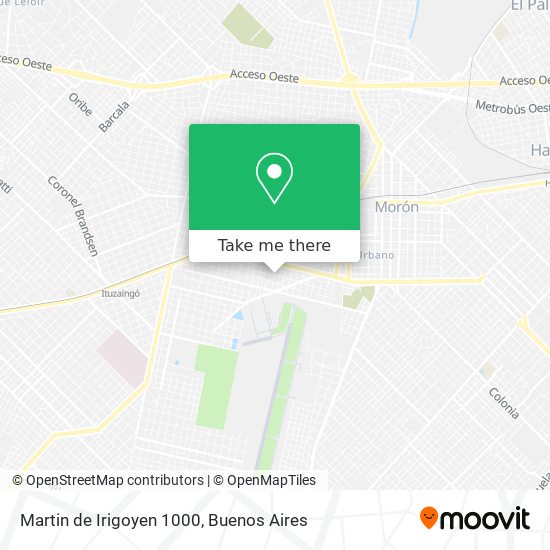 Martin de Irigoyen 1000 map