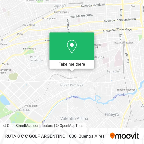 Mapa de RUTA 8 C C GOLF ARGENTINO 1000