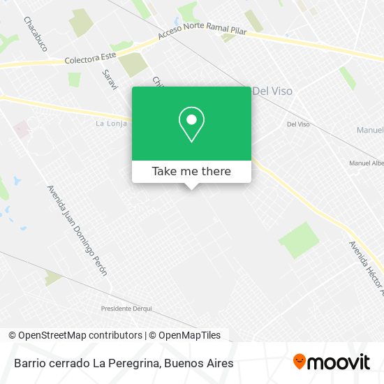 Mapa de Barrio cerrado La Peregrina