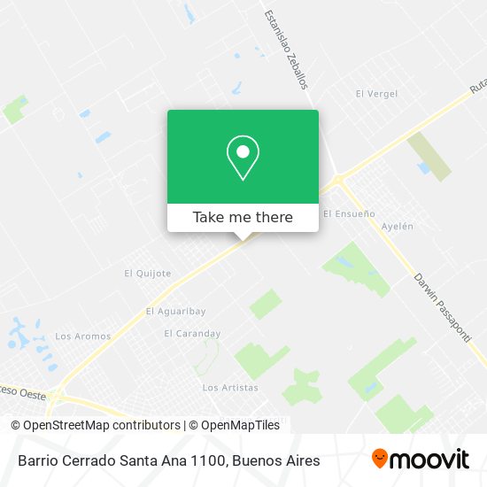 Mapa de Barrio Cerrado Santa Ana 1100