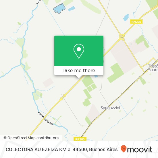 Mapa de COLECTORA AU EZEIZA KM al 44500