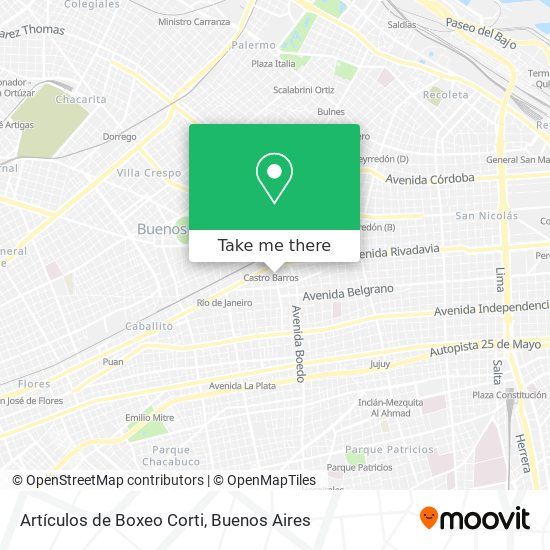 Artículos de Boxeo Corti map