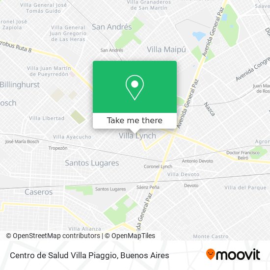 Centro de Salud Villa Piaggio map