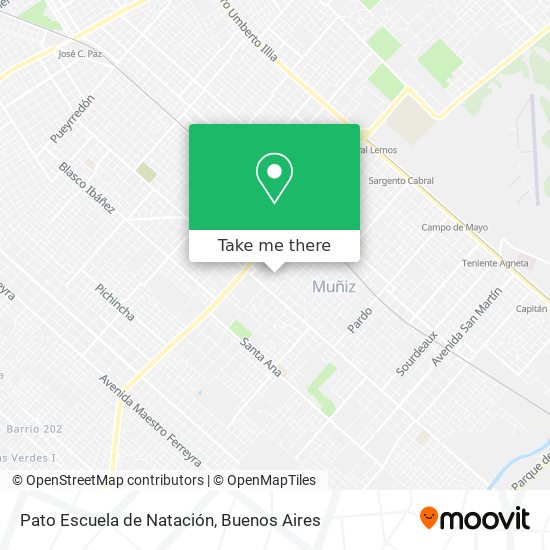 Pato Escuela de Natación map