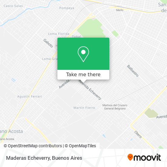 Maderas Echeverry map