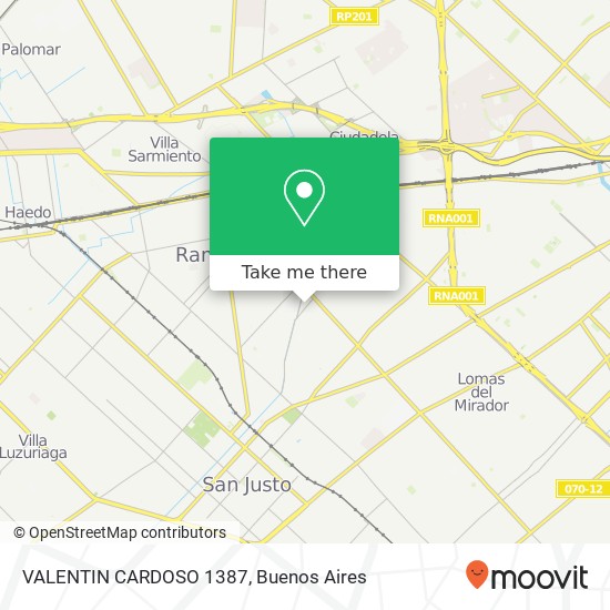 VALENTIN CARDOSO 1387 map