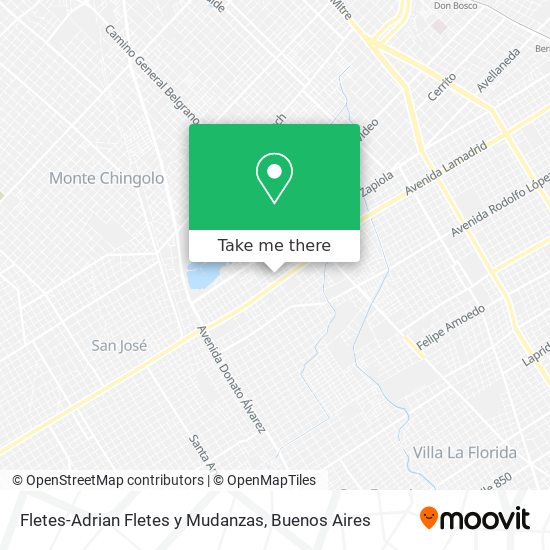 Fletes-Adrian Fletes y Mudanzas map