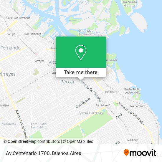Av  Centenario 1700 map