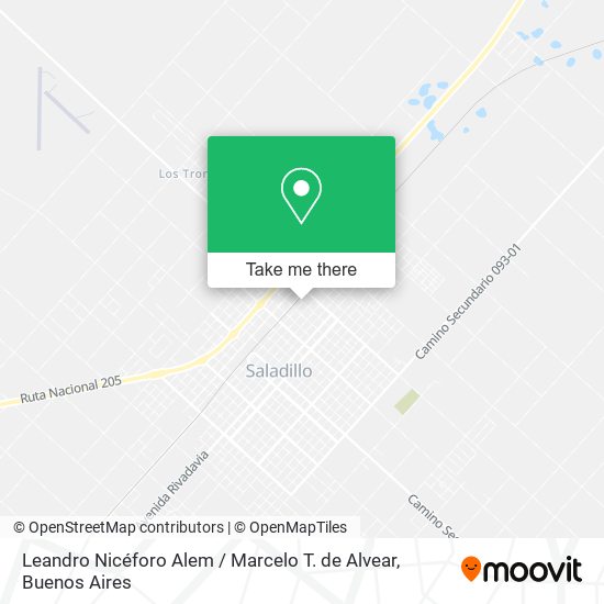 Mapa de Leandro Nicéforo Alem / Marcelo T. de Alvear