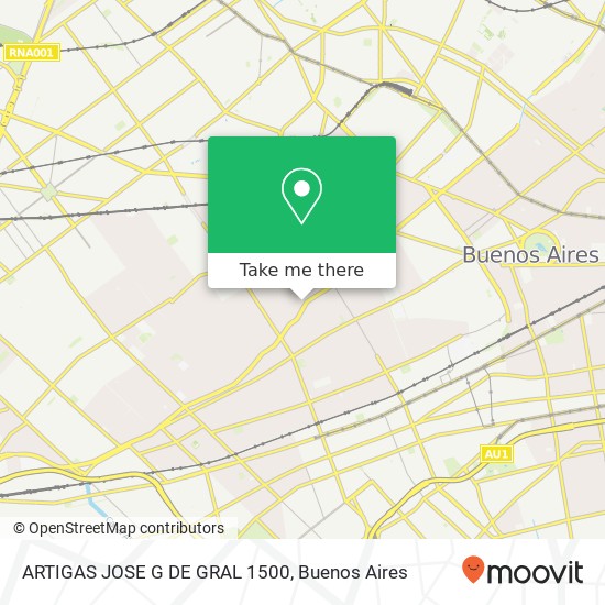 ARTIGAS  JOSE G  DE  GRAL  1500 map