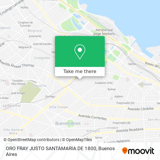 Mapa de ORO  FRAY JUSTO SANTAMARIA DE 1800
