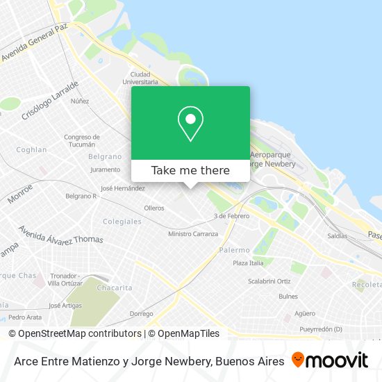 Mapa de Arce Entre Matienzo      y Jorge Newbery