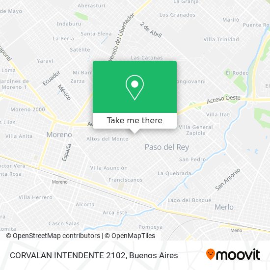 Mapa de CORVALAN  INTENDENTE 2102