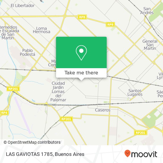 LAS GAVIOTAS 1785 map