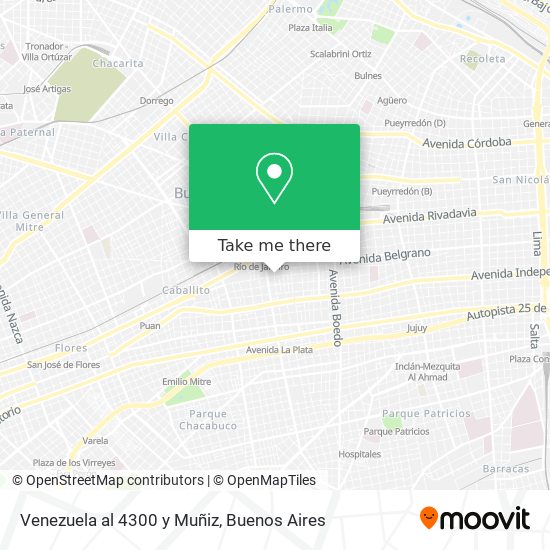 Venezuela al 4300 y Muñiz map
